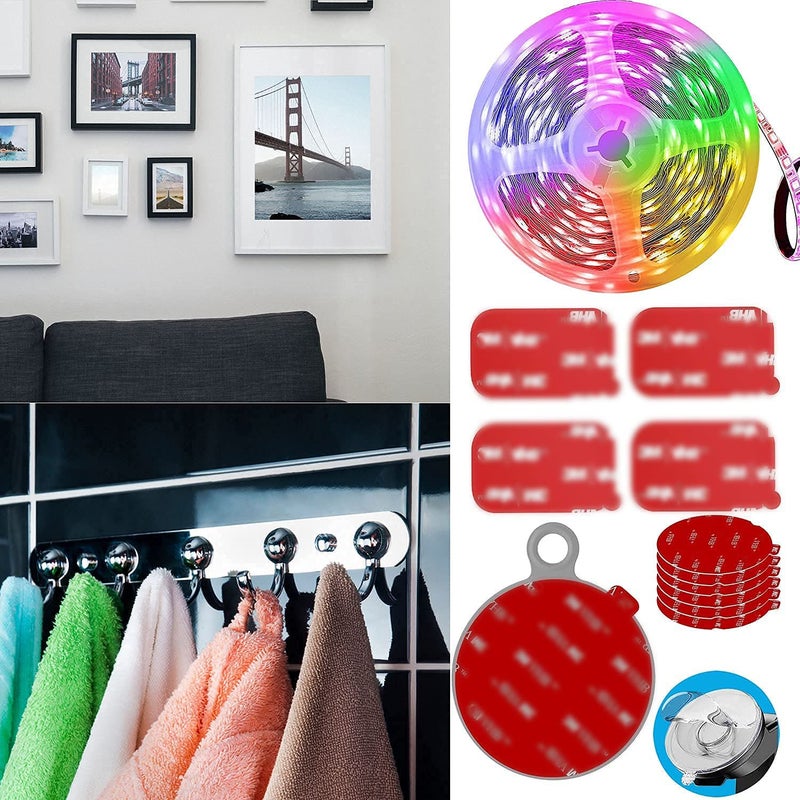 Hasaky Double Sided Tape Heavy Duty 3pcs 4in x 8in Mounting Tape Pad Sticker Strong Adhesive Tape Waterproof Foam Tape for Indoor and Out Door… - Image 5